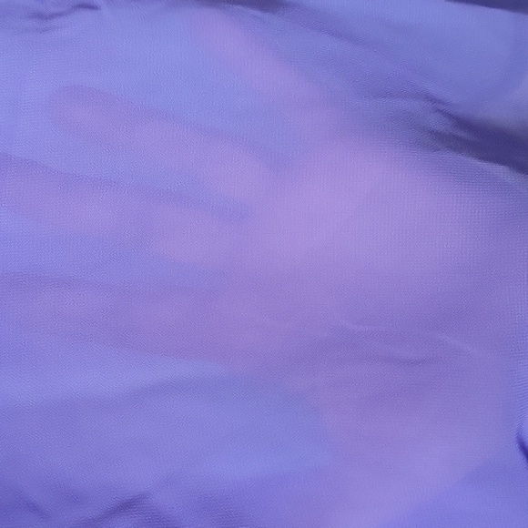 Purple and green open shoulder top - Picture 6 of 6